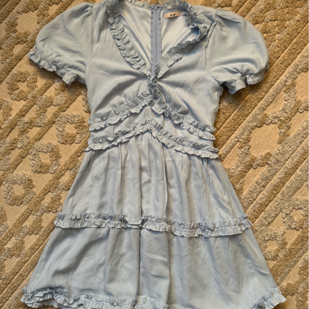 Light Blue Ruffled Dress